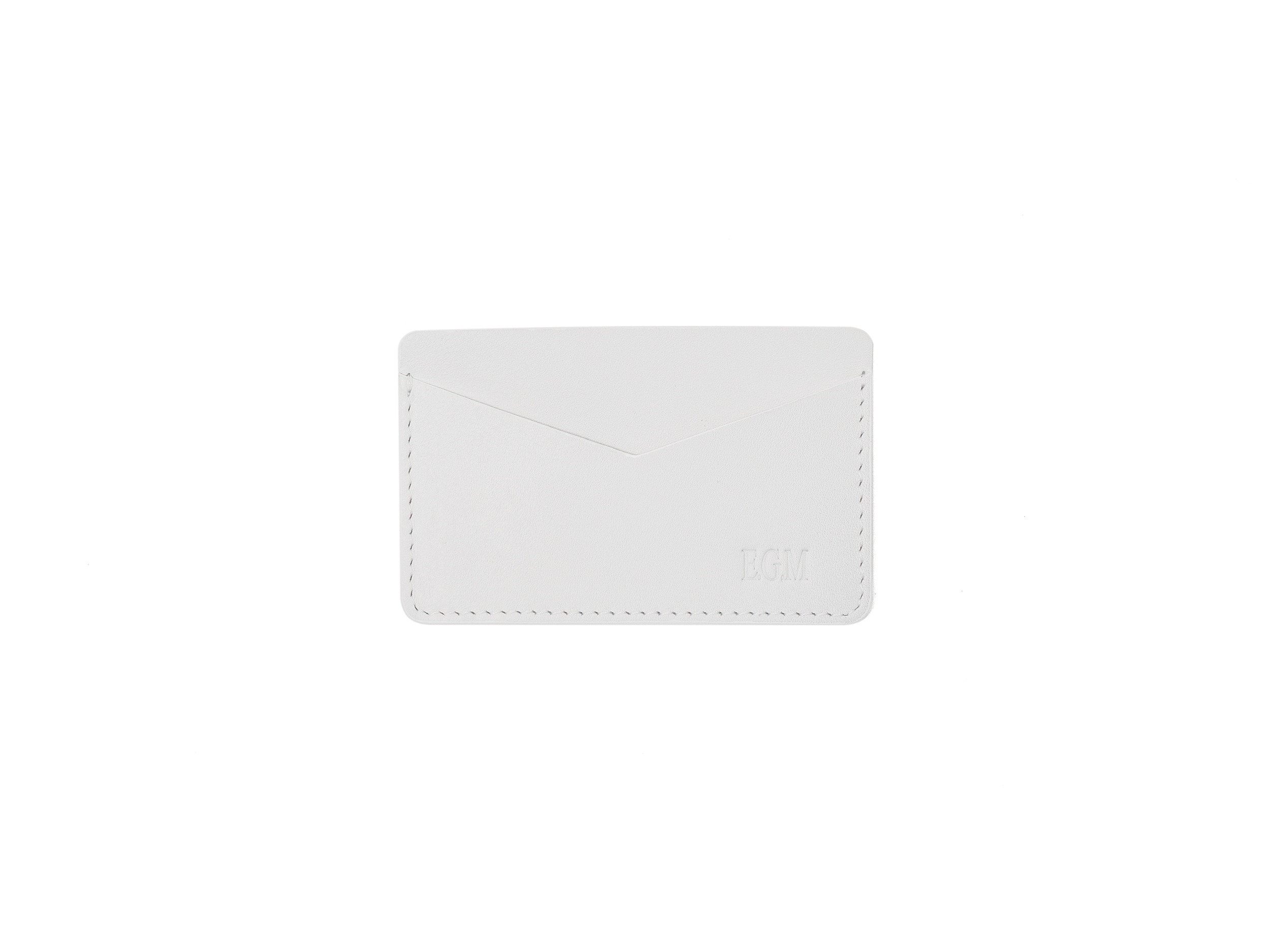 204LB54700 карманный органайзер на три карты из натуральной кожи белого цвета